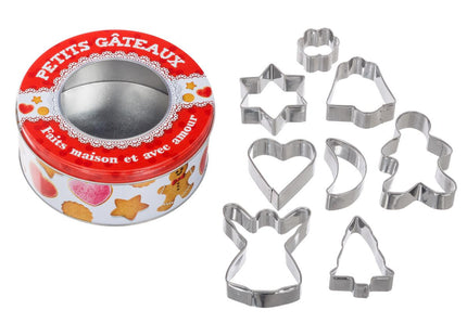 Caja de galletas de metal + cortador de galletas - 136157