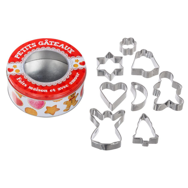 Caja de galletas de metal + cortador de galletas - 136157