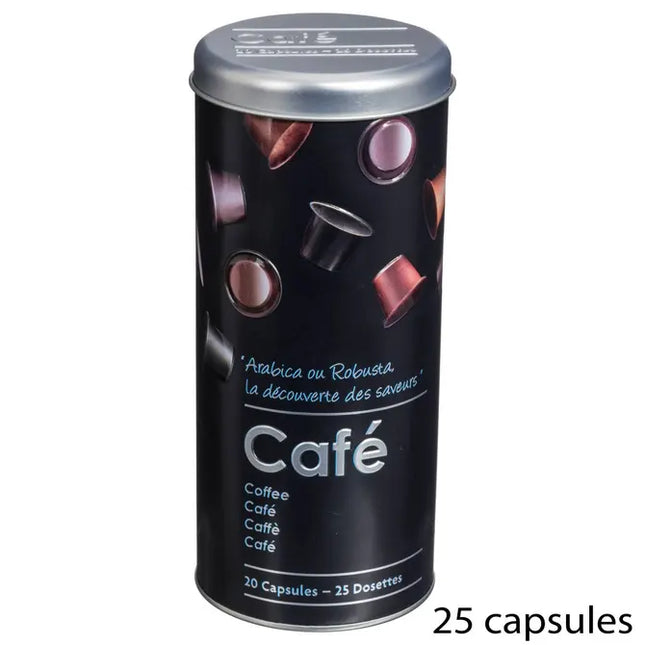 Pote metálico para cápsulas de café, con capacidad para 20-36 cápsulas - 136303