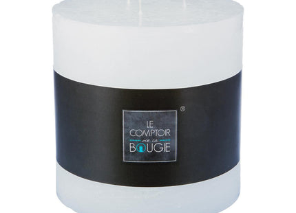 Vela redonda rústica blanca D14cm - 136579A