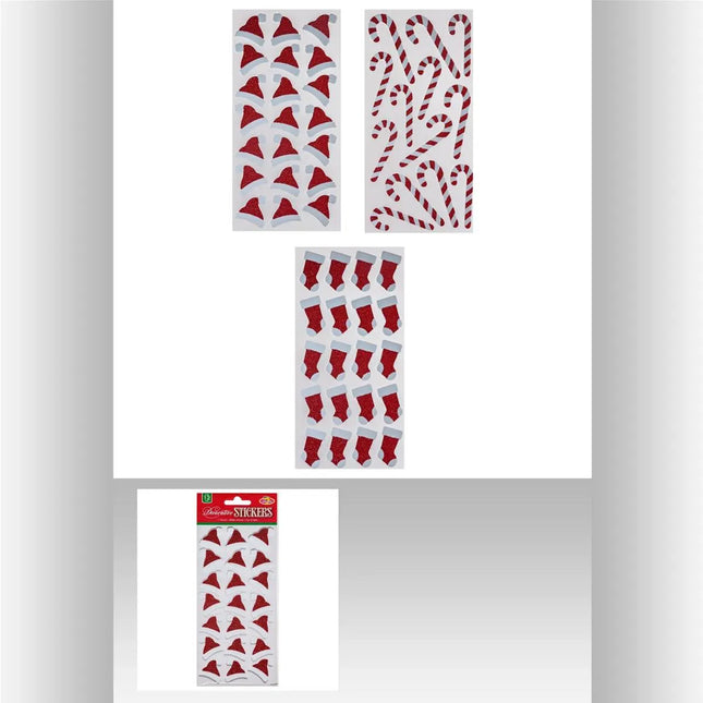 Pegatina o sticker brillo rojo/blanco 10x20cm - 137150