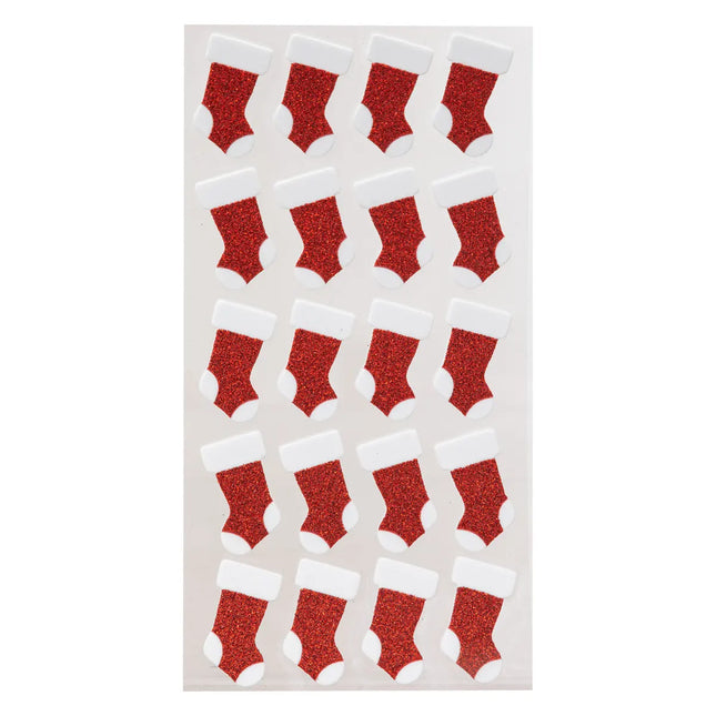 Pegatina o sticker brillo rojo/blanco 10x20cm - 137150