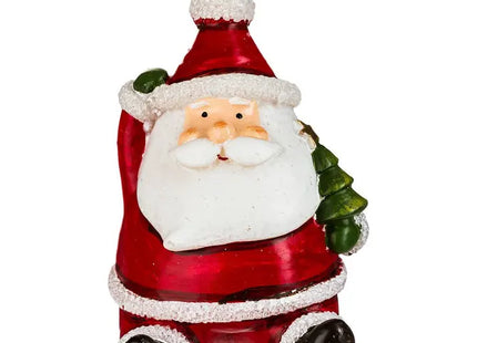 Vela con diseño de Papá Noel sentado y árbol de Navidad, 120 gr - 137175
