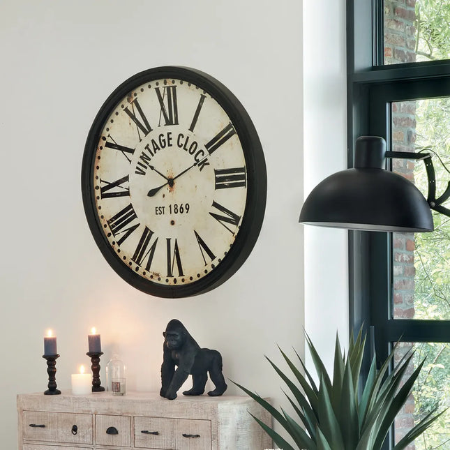 Reloj de metal "Gabriel" marrón D113cm - 137352