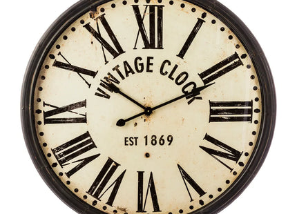 Reloj de metal "Gabriel" marrón D113cm - 137352