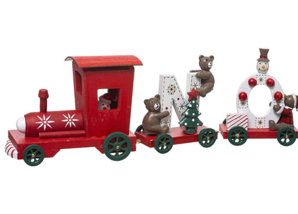 Tren pequeño con 4 vagones de madera L 44,5cm - 137510A