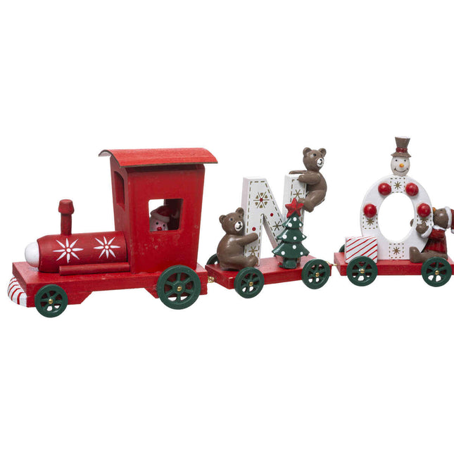 Tren pequeño con 4 vagones de madera L 44,5cm - 137510A