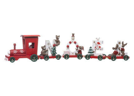 Tren pequeño con 4 vagones de madera L 44,5cm - 137510A