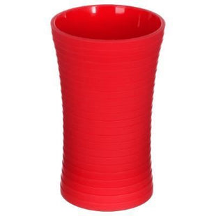 Vaso de plástico con rayas rojo - 138009L