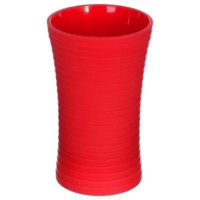 Vaso de plástico con rayas rojo - 138009L