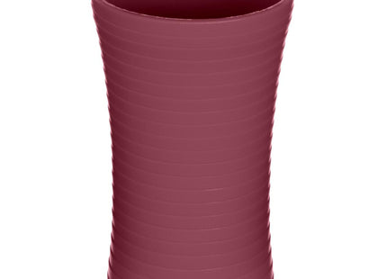 Vaso de plástico con rayas terracota - 138009M