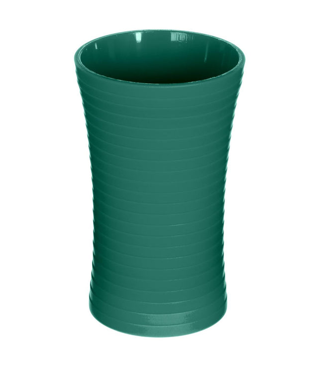 Vaso de plástico con rayas verde esmeralda - 138009N