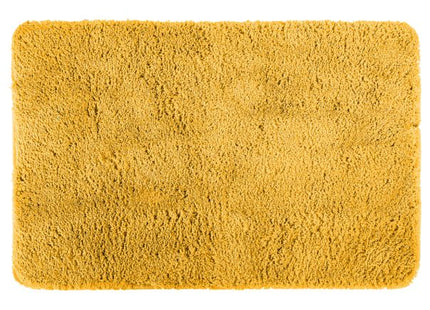 Alfombra de baño FIVE de 60x90 cm, poliéster, color amarillo - 138054K