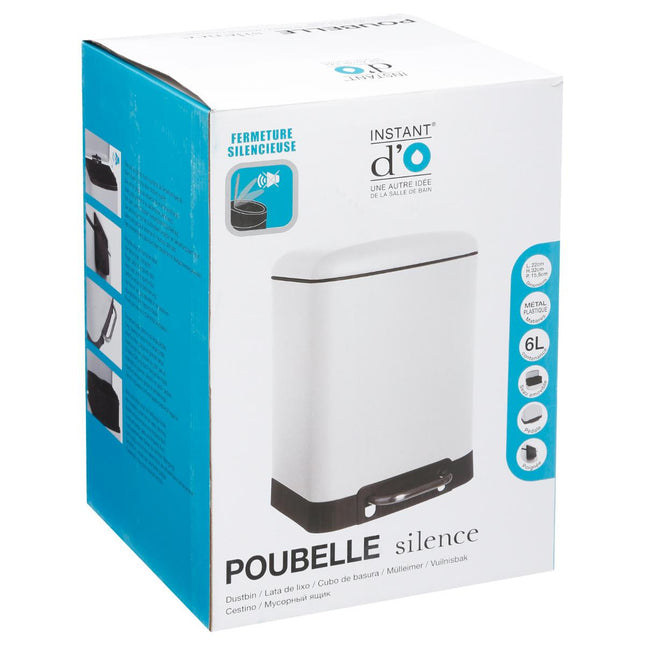 Basurero "Ariane" 6L blanco - 138059I