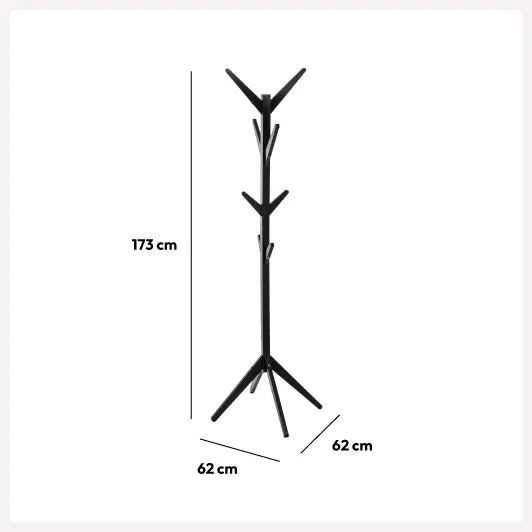 Perchero con 8 ganchos de madera A178cm - 138940A