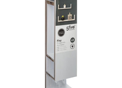 Estante de pared "Fixy" x3 blanco - 138955B