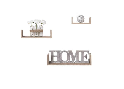 Estante de pared "Fixy" x3 natural - 138955C