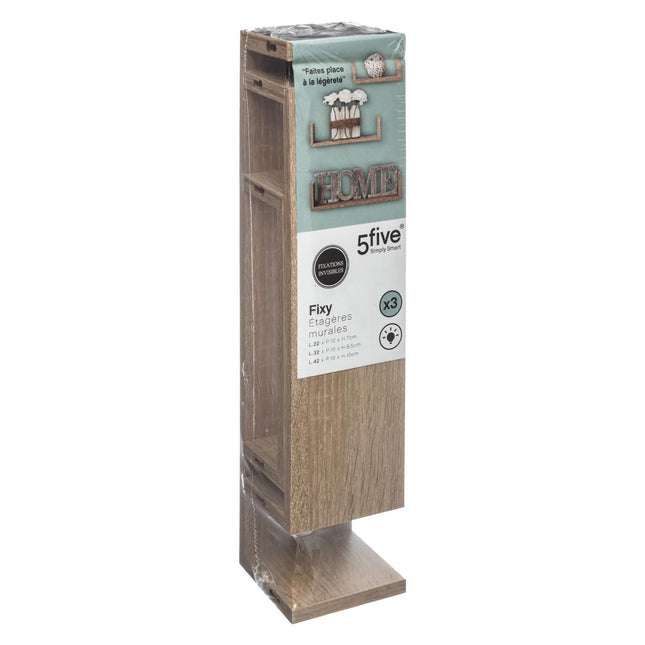 Estante de pared "Fixy" x3 natural - 138955C