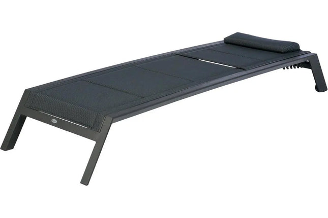 Tumbona "ALLURE" antracita 2 ruedas de aluminio tratado - 139093