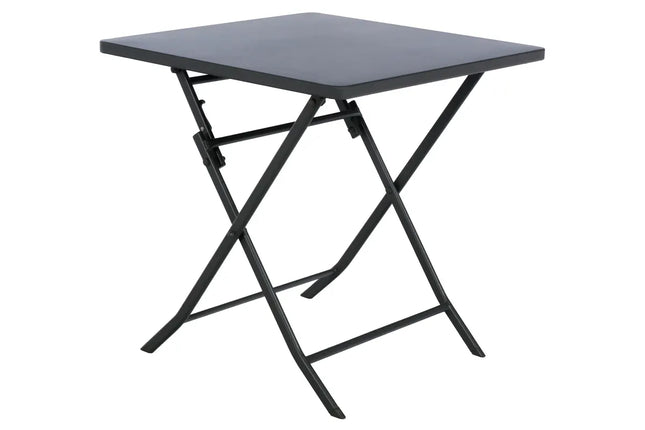 Mesa plegable cuadrada "Greensboro" grafito para 2 personas en acero - 139952