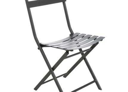 Silla plegable "Greensboro" grafito de acero tratado - 139954
