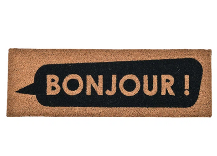 Felpudo coco 25x75 estampado "Bonjour" - 1400395