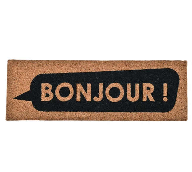 Felpudo coco 25x75 estampado "Bonjour" - 1400395