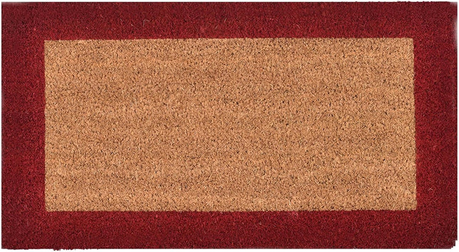 Felpudo dos colores 33x60cm coco Natural/Rojo - 1400733