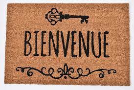 Felpudo coco 40x60 color natural estampado "Bienvenue" - 1401304
