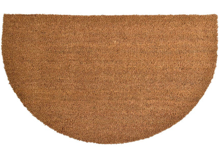 Felpudo coco trenzado liso 45x76 "Lea" media luna color natural - 1402304