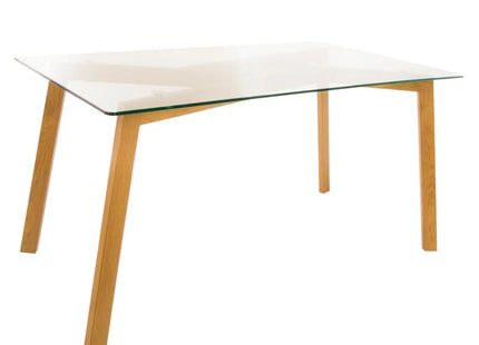 Mesa de comedor "Taho" de cristal templado L150cm - 140356