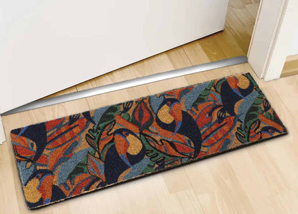 Felpudo coco trenzado 75x25cm "Toucans" multicolor - 140481097