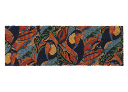 Felpudo coco trenzado 75x25cm "Toucans" multicolor - 140481097