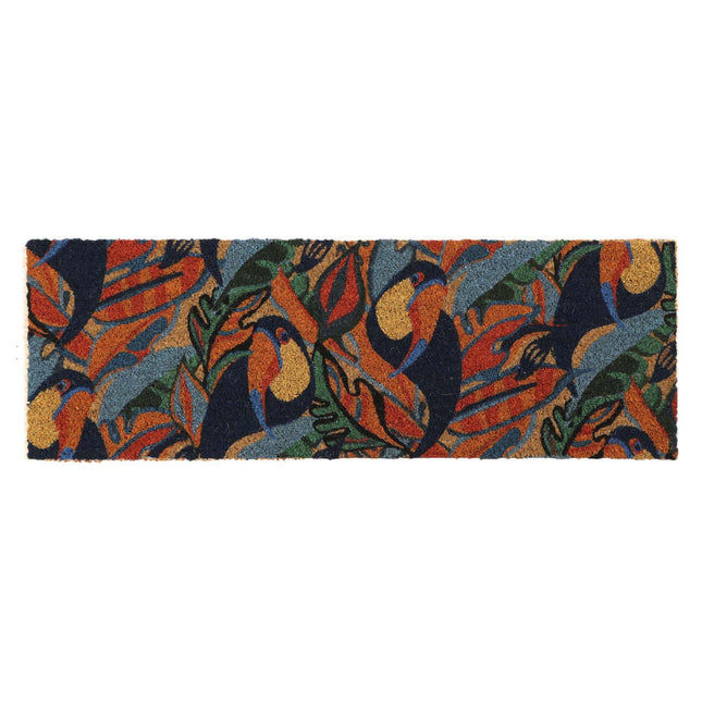 Felpudo coco trenzado 75x25cm "Toucans" multicolor - 140481097
