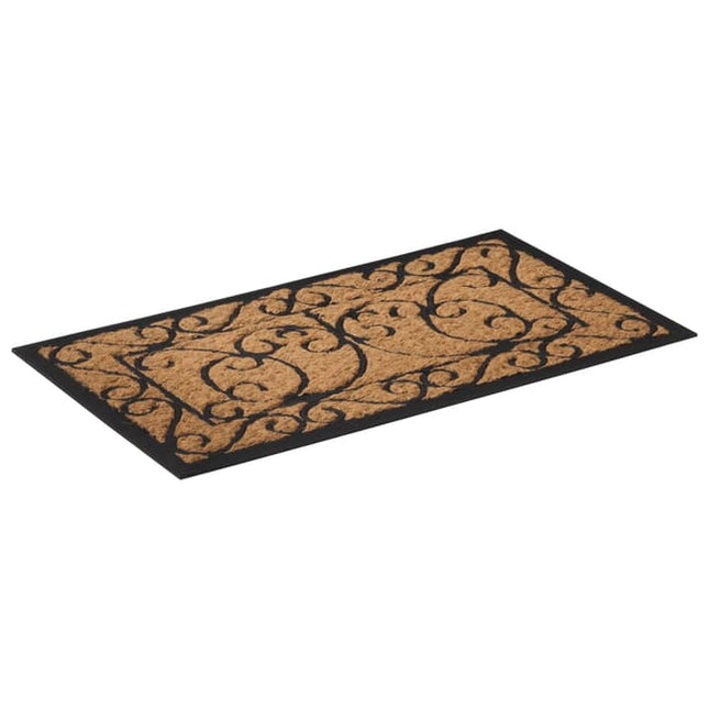 Felpudo rectangular de goma y fibra de coco 45x75cm - 140491058