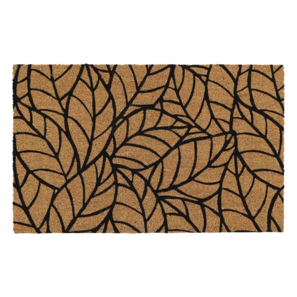 Felpudo en coco "Jungle "  45x75cm natural y negro - 140591080
