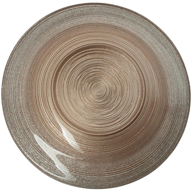 Plato "Jem" D20 llano de cristal rosa y dorado  - 140630G