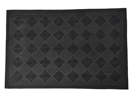 Felpudo de goma "Drew" 40x60cm diseño "Tablero de ajedrez" - 1440095