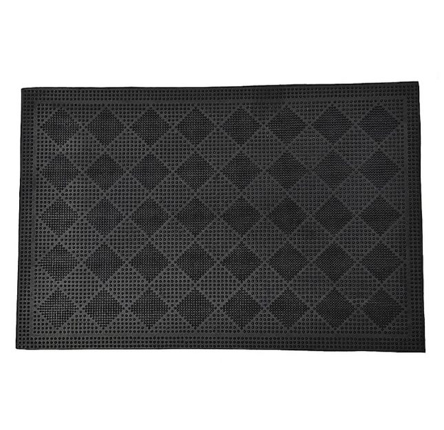 Felpudo de goma "Drew" 40x60cm diseño "Tablero de ajedrez" - 1440095