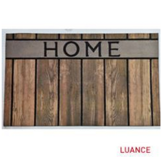 Felpudo de goma 45x75cm estampado efecto madera marrón - 144111006