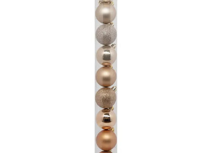 Juego de 9 bolas navideñas D.6cm color nude - 144820ND