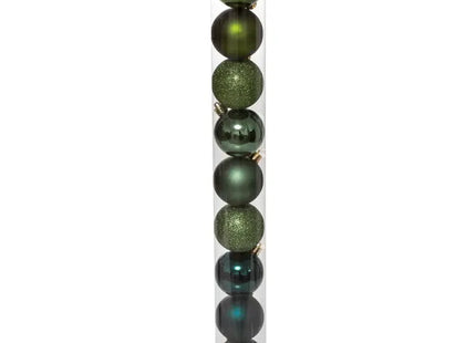 Juego de 9 bolas navideñas D.6cm color verde - 144820VD