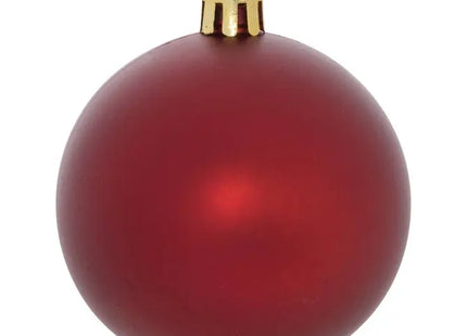 Juego de 9 bolas navideñas D.6cm color granate - 144820VS