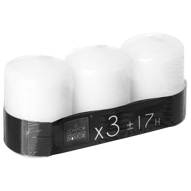 Set de 3 velas blancas A7.5 110gr - 145063