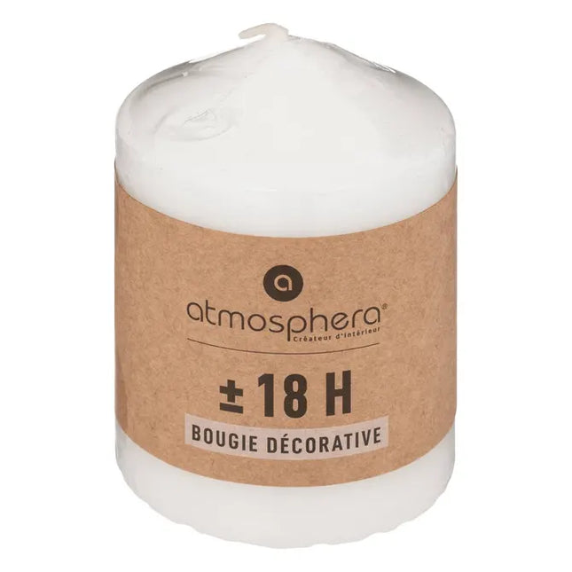 Vela decorativa "Many " blanca  redonda de 220gr - 145066