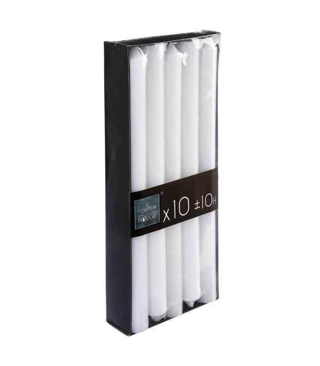 Juego de 10 velas blancos 74Gr - 145070