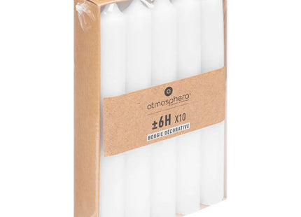 Paquete de 10 velas blancas de 45gr - 145078