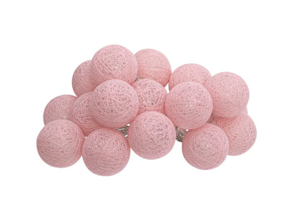 Guirnalda LED a pilas 16 bolas rosa - 145102D