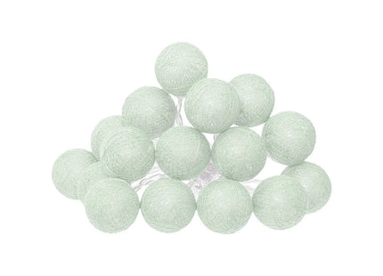Guirnalda LED a pilas 16 bolas verde celadon - 145102R1