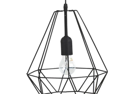 Lámpara suspendida de alambre "Drim", metal negro, 25 cm de diámetro - 145119